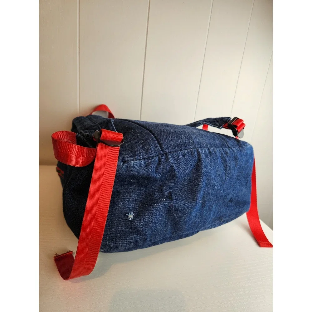 Kimes Ranch Jeans Denim Camo Backpack Blue Red Western School Bag Laptop Sleeve